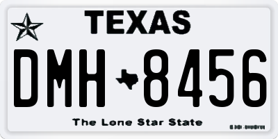TX license plate DMH8456