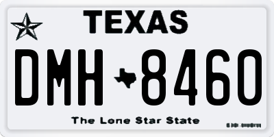 TX license plate DMH8460