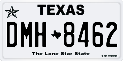 TX license plate DMH8462