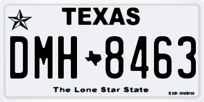 TX license plate DMH8463