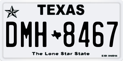 TX license plate DMH8467