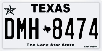 TX license plate DMH8474
