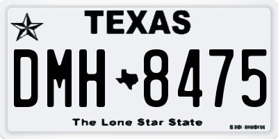 TX license plate DMH8475