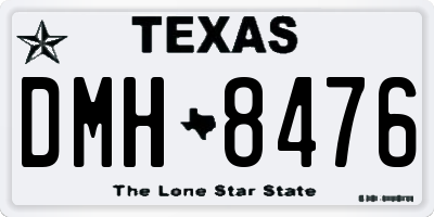 TX license plate DMH8476