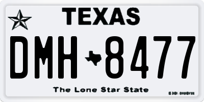 TX license plate DMH8477