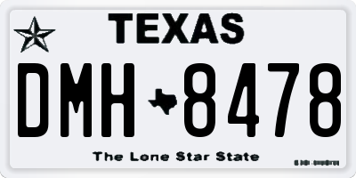 TX license plate DMH8478