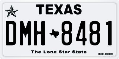 TX license plate DMH8481