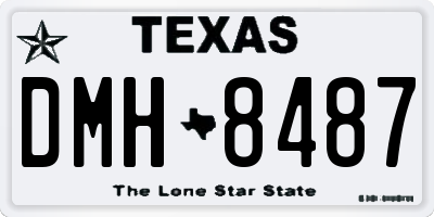 TX license plate DMH8487