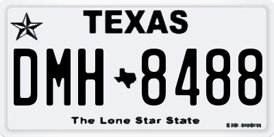 TX license plate DMH8488