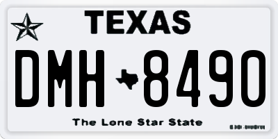 TX license plate DMH8490