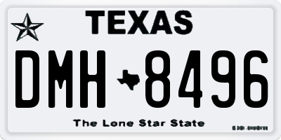 TX license plate DMH8496