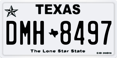 TX license plate DMH8497