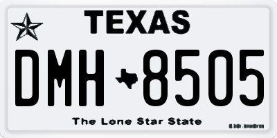 TX license plate DMH8505