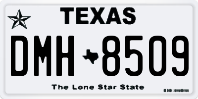 TX license plate DMH8509