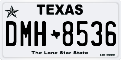 TX license plate DMH8536
