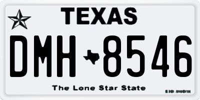TX license plate DMH8546