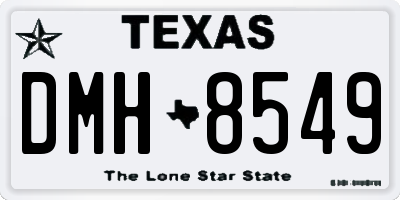 TX license plate DMH8549