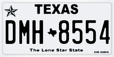 TX license plate DMH8554