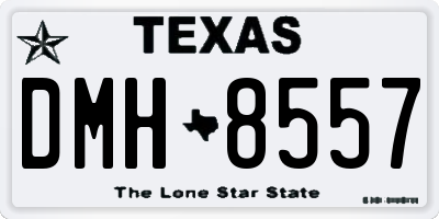 TX license plate DMH8557