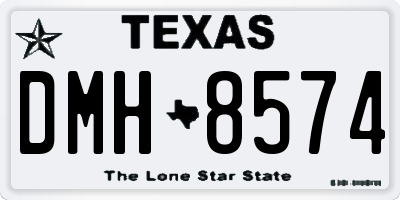 TX license plate DMH8574