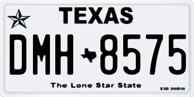 TX license plate DMH8575