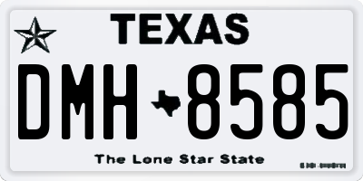 TX license plate DMH8585