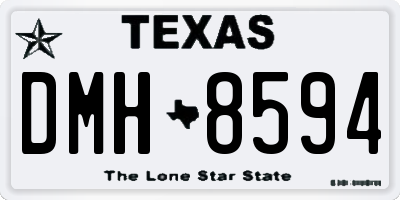 TX license plate DMH8594