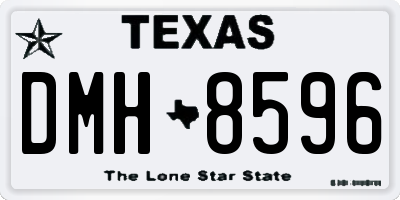 TX license plate DMH8596