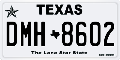TX license plate DMH8602