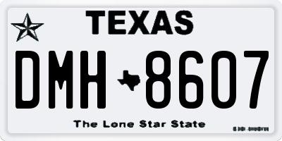 TX license plate DMH8607