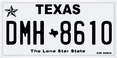 TX license plate DMH8610