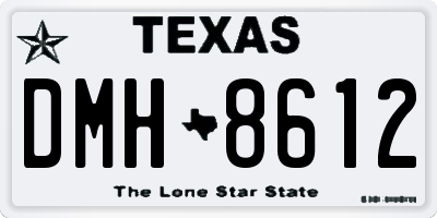 TX license plate DMH8612