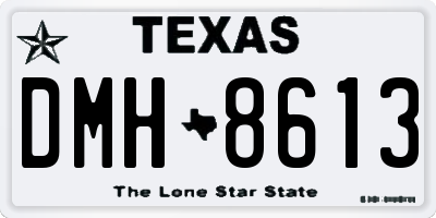 TX license plate DMH8613