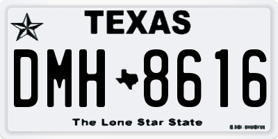 TX license plate DMH8616