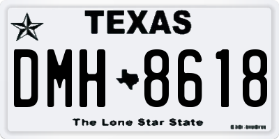 TX license plate DMH8618