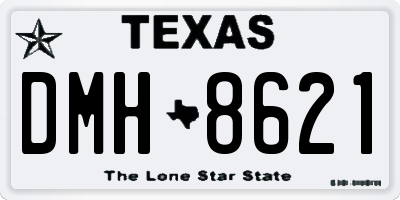 TX license plate DMH8621