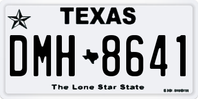 TX license plate DMH8641