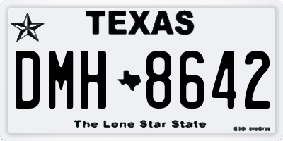 TX license plate DMH8642