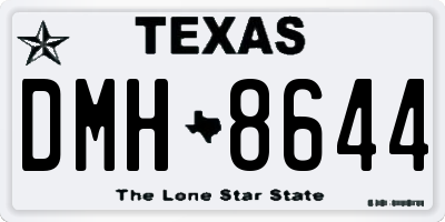 TX license plate DMH8644