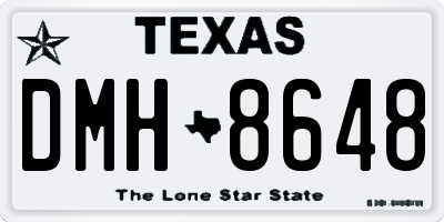 TX license plate DMH8648