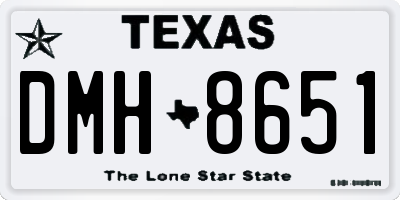 TX license plate DMH8651