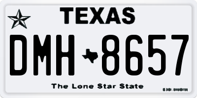 TX license plate DMH8657