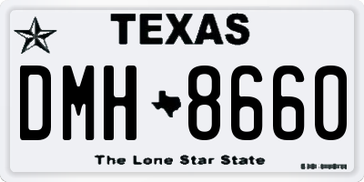 TX license plate DMH8660