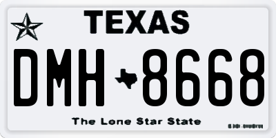 TX license plate DMH8668