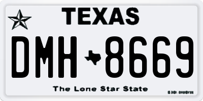 TX license plate DMH8669