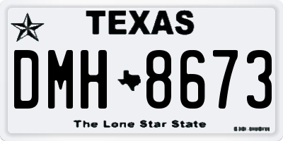 TX license plate DMH8673