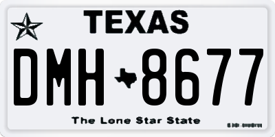 TX license plate DMH8677