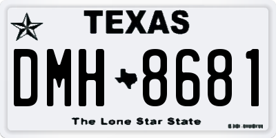 TX license plate DMH8681