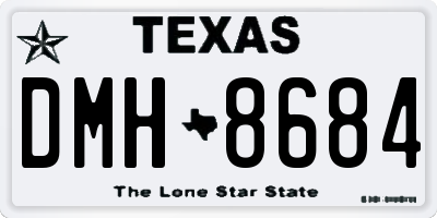 TX license plate DMH8684