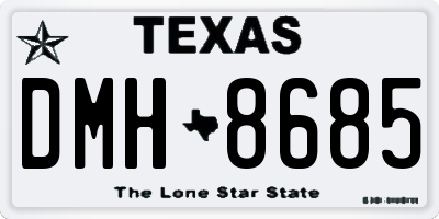 TX license plate DMH8685